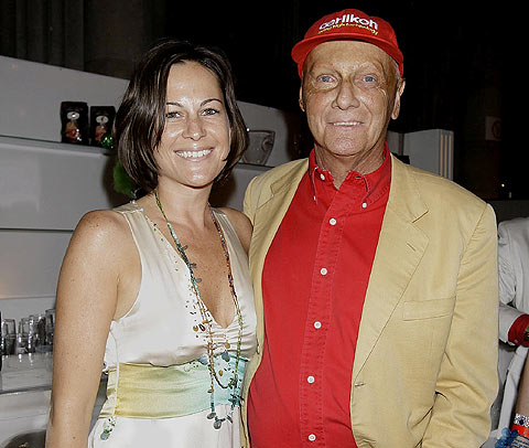 Niki Lauda con su esposa Birgit. | Ap