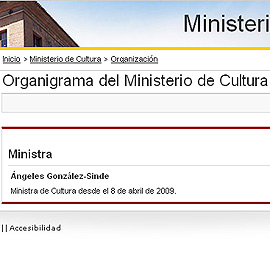 Captura de la web del Ministerio de Cultura.