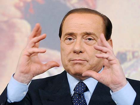 Silvio Berlusconi, durante la rueda de prensa tras el Consejo de Ministros. | Afp