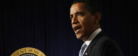 Barack Obama pronuncia un discurso en la Casa Blanca. | AP