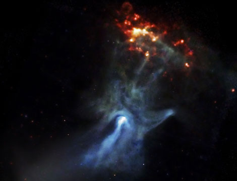 La nebulosa con forma de mano captada por el telescopio 'Chandra' de la NASA. | Reuters