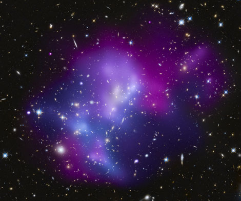 La colisin de cuatro agrupaciones diferentes de galaxias. | NASA