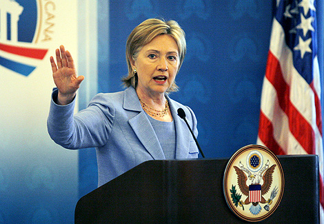 La secretaria de Estado Hillary Clinton, en Santo Domingo. | AP