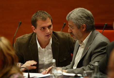 Rivera y Robles, en el Parlament. | Domnec Umbert