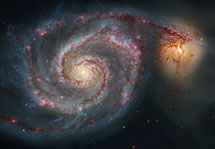 La galaxia 'torbellino' M51 observada con el Hubble. | NASA