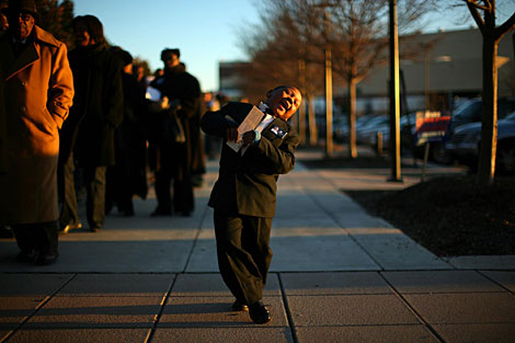 Una de las fotos premiadas de Damon Winter sobre la campaa de Obama. | The New York Times/AP