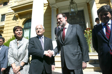 Montilla ha recibido a Rajoy en el Palau de Pedralbes | Quique Garca