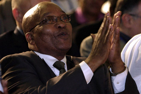 Jacob Zuma durante el anuncio oficial de los resultados. | Reuters