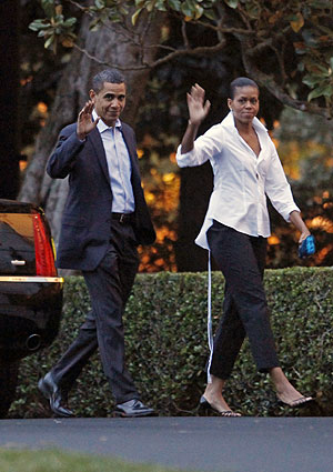 El matrimonio Obama, este pasado fin de semana, sale a cenar por Georgetown. | Ap