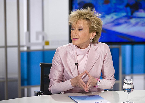 La vicepresidenta María Teresa Fernández de la Vega, en TVE.