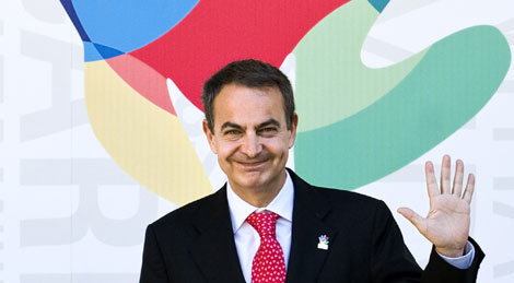 Zapatero durante la visita del COI | AP