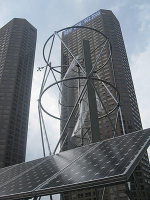 Las aeroturbinas de Bill Becker, en acción sobre el Pepsico Center de Chicago. | C. F.