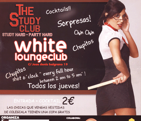 Cartel del pub White Lounge Club. | elmundo.es