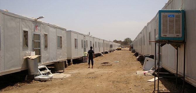 El campamento para desplazados de Al Shaab, en Bagdad.