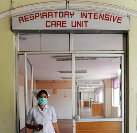 Hospital donde se encuentra el primer paciente con H1N1 de India.| Afp