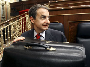 Zapatero en el Congreso de los Diputados. | Efe