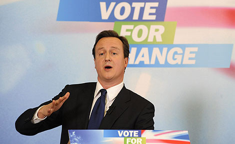 David Cameron pronuncia un discurso en Rossendale. | Reuters