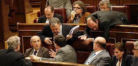 Diputados del PNV y de ERC, en el Congreso. | Sergio Enrquez
