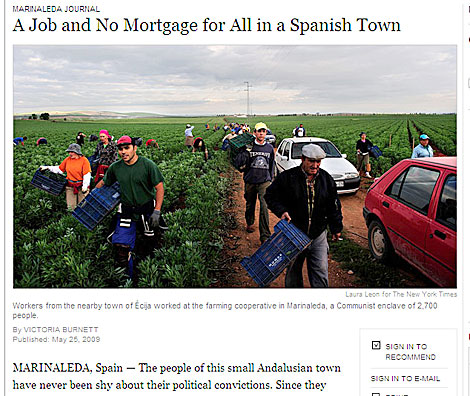El reportaje, tal y como aparece en la pgina web del New York Times.