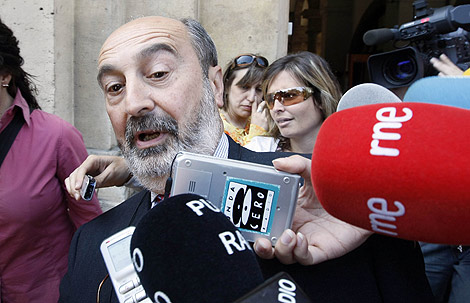 El contable del Bara, tras declarar en el TSJ de Valencia. | Benito Pajares