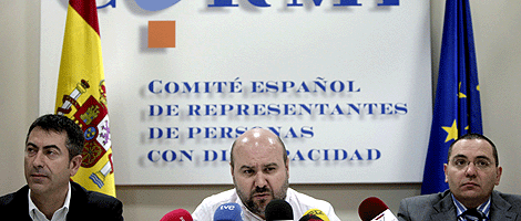 Luis Cayo, presidente del Cermi y Luis Can, presidente del CSN. | Efe
