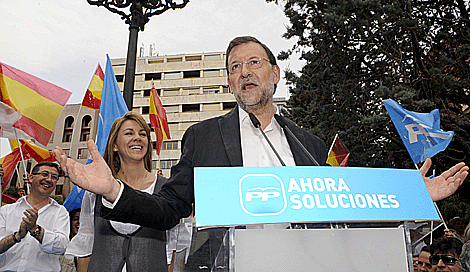 Mariano Rajoy durante un acto electoral. | Efe