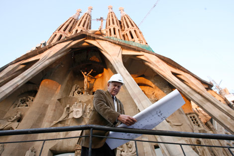 Jordi Bonet, arquitecto jefe, en la Sagrada Familia. | Santi Cogolludo