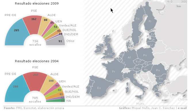 Mapa de los resultados provisionales. Consulte los datos de Bruselas.