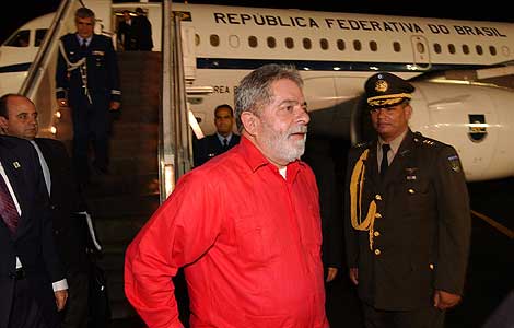 Luiz Incio Lula da Silva, a su llegada al Salvador.|Efe
