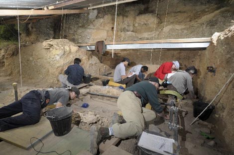 Excavaciones en el abrigo de Molí del Salt, durante la última campaña. /IPHES