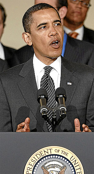 Barack Obama, durante uno de sus discursos. | Reuters.