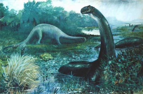Recreación de un 'Brontosaurus' de principios de siglo. | Charles R. Knight