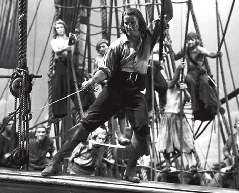 Errol Flynn en un fotograma de la película 'El Capitán Blood'.