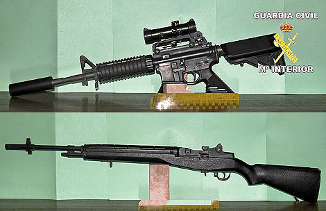 Rplicas de armas de fuego adaptadas para 'Airsoft' intervenidas por la Guardia Civil | G.C.