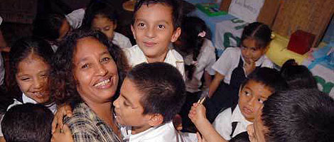 Elba Rivera, trabajadora de la campaa nicaragense por la Educacin. | IO