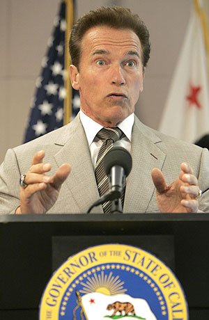 Schwarzenegger, durante una rueda de prensa. | Reuters