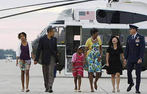 El presidente Obama y su familia. | Efe