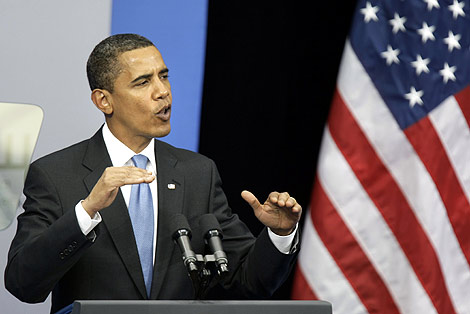 Obama, en un momento de su discurso en Mosc. | AP
