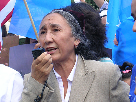 Rebiya Kadeer, en un acto por el pueblo uigur. | AP
