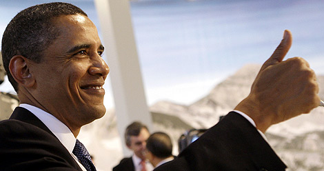 Barack Obama, durante una de las reuniones de la cumbre. | AP