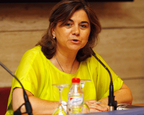 La periodista Lucía Méndez en el Instituto de Estudios Portuarios. | A. Pastor