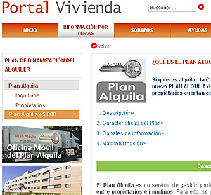 El Plan Alquila, una iniciativa celebrada por la Comunidad de Madrid | Web Plan Alquila