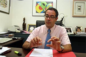 Pere Macas, portavoz de vivienda de CiU en el Congreso, durante una entrevista en 2008. | Christian Maury
