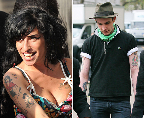 Amy Winehouse y su ya ex marido, Blake Fielder-Civil. | Afp