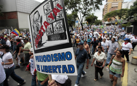 Manifestacin de opositores de Chvez en defensa de Globovisin | AP