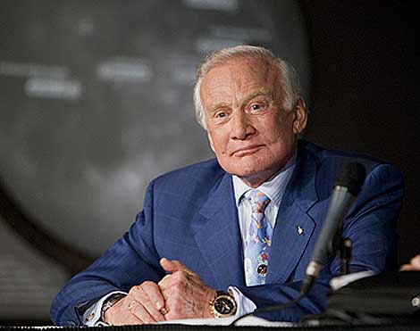 Aldrin, durante el aniversario del viaje del Apolo 11. | AP Photo.