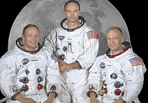 Neil A. Armstrong, Michael Collins, y Edwin E. (Buzz) Aldrin en 1969. | NASA