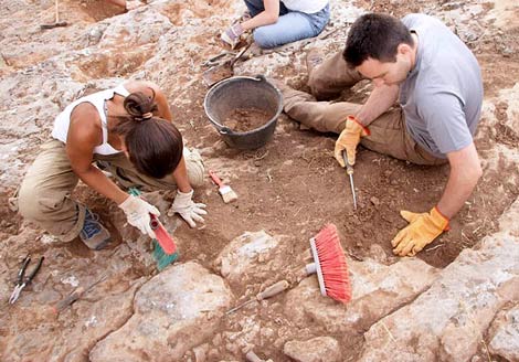 Estudiantes trabajando en la excavacin 'Las Ereas 3' en Quintanilla de las Vias. | Pedro Luis