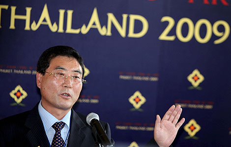El director general de organizaciones internacionales del Ministerio de Exteriores norcoreano, Ri Hong-sik. | Efe