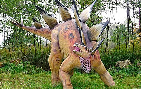 Recreacin del estegosaurio.